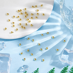50Pcs Brass Crimp Beads&nbsp;KK-DC0004-57G