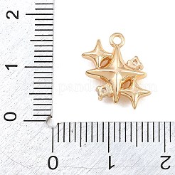 304 Stainless Steel Micro Pave Clear Cubic Zirconia Charms&nbsp;CU-CBAA983-01C-G