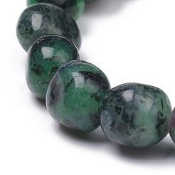 Natural Ruby in Zoisite Stretch Beaded Bracelets&nbsp;BJEW-K213-C07