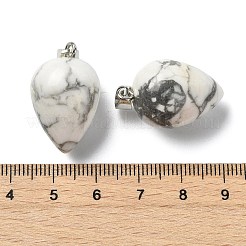 Natural Howlite Pendants&nbsp;GG-K002-13T