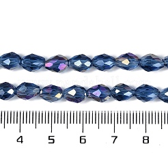 Transparent Electroplate Glass Beads Strands&nbsp;X-EGLA-N013-T6mm-B28