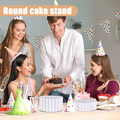6 Bags 3 Styles Foldable Paper Columns Display Pedestals for Cake&nbsp;AJEW-UN0005-59