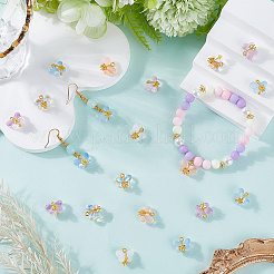 30Pcs 5 Colors Glass Pendants&nbsp;GLAA-SC0002-58