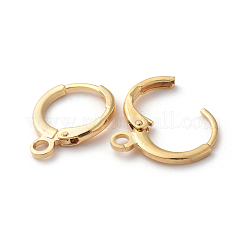 Brass Leverback Earring Findings&nbsp;KK-F808-07G-1
