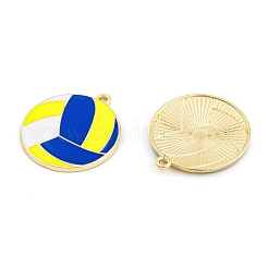 Rack Plating Alloy Enamel Pendants&nbsp;ENAM-R147-13F-G