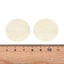 Spray Painted Natural Capiz Shell Disc Links Connector Charms&nbsp;SSHEL-T017-32H