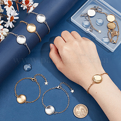 DIY Blank Dome Link Bracelet Maknig Kit&nbsp;DIY-NB0010-47B
