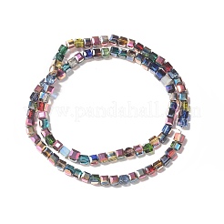Transparent Electroplated Glass Beads Strands&nbsp;X-GLAA-G097-03