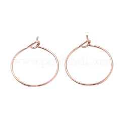 24Pcs 4 Size 316L Surgical Stainless Steel Hoop Earring Findings&nbsp;STAS-ZZ0001-03RG