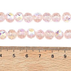Electroplate Transparent Glass Beads Strands&nbsp;GLAA-H040-01B