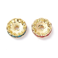 Brass Grade A Rhinestone Spacer Beads&nbsp;RSB160NFG
