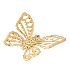 304 Stainless Steel Hollow Butterfly Pendants&nbsp;STAS-L293-16B-G
