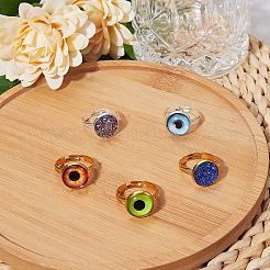 DIY Flat Round Ring Making Kits&nbsp;DIY-SZ0007-80