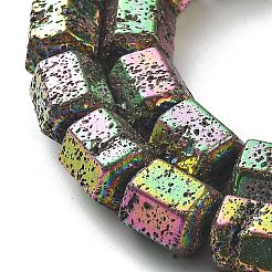 Electroplated Natural Lava Rock Beads Strands&nbsp;G-A251-A01-01K
