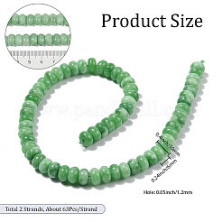 2 Strands Dyed Natural White Jade Beads Strands&nbsp;G-PA0001-74C