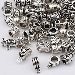 Tibetan Style Alloy Tube Bails&nbsp;PALLOY-YW0001-12-LF