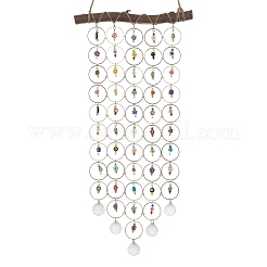 Glass Round Hanging Suncatchers&nbsp;HJEW-JM04542