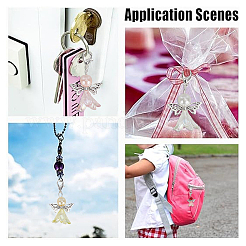 50Pcs 5 Colors Angel Glass Pearl & Acrylic Beaded Pendant Decoration&nbsp;HJEW-HY00039