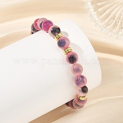 8MM Natural Agate(Dyed & Heated) Round Beaded Stretch Bracelets for Women&nbsp;BJEW-JB14480