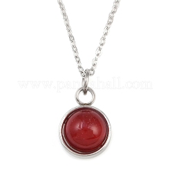 Natural Mixed Stone Pendant Necklaces&nbsp;NJEW-JN05489-01