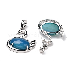 Natural Blue Agate Pendants&nbsp;G-M385-04P-D