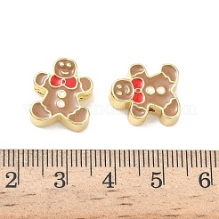 Christmas Brass Enamel Beads&nbsp;KK-I474-G20
