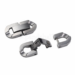 Non-Tarnish 304 Stainless Steel Fold Over Clasps&nbsp;X-STAS-N087-48B-01P