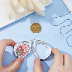 1Pc Teardrop Alloy Locket Pendants&nbsp;FIND-FH0017-09
