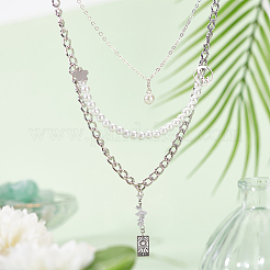 Rectangle with Tarot Pattern Alloy Pendant Decoration&nbsp;HJEW-AB00381