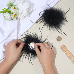 Ostrich Feather Brooches for Clothes&nbsp;JEWB-WH0030-98