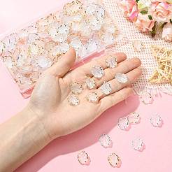 200Pcs 2 Colors Frosted Plastic Petal Pendants&nbsp;KY-FS0001-49