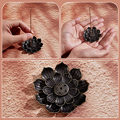 32Pcs 2 Colors Lotus Alloy Incense Burners&nbsp;DJEW-WR0001-20