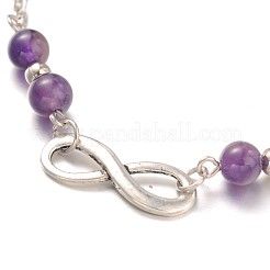 Fashion Tibetan Style Alloy Infinity Anklets&nbsp;AJEW-AN00071-05
