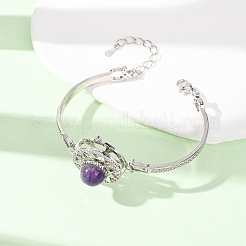 Rotating Sun Natural Amethyst Link Bracelets&nbsp;GG-CBA0251-11P-13