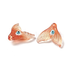 Transparent Glass with Enamel Pendants&nbsp;GLAA-G108-04