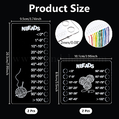 4Pcs Acrylic Temperature Blanket Color Chart&nbsp;DIY-WH0570-19B