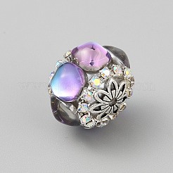 Polymer Clay Pave Rhinestone Beads&nbsp;FIND-TAC0020-23D