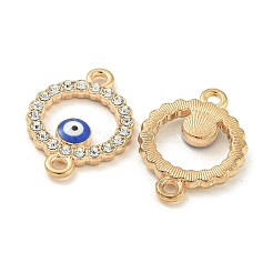Alloy Blue Enamel Evil Eye Connector Charms&nbsp;ENAM-S003-03E