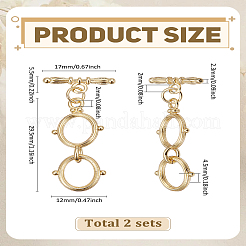 Brass Toggle Clasps&nbsp;KK-LP0004-26