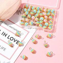 50Pcs Transparent Stripe Resin Charms&nbsp;PALLOY-FS00041-01