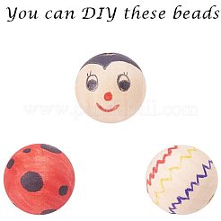 Unfinished Wood Beads&nbsp;WOOD-PH0008-18