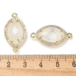 Natural Quartz Crystal Faceted Horse Eye Connector Charms&nbsp;G-G181-07G-09