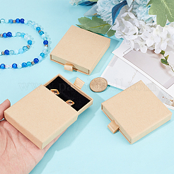Cardboard Paper Jewelry Set Drawer Boxes with Sponge Inside&nbsp;FIND-WH0199-43B