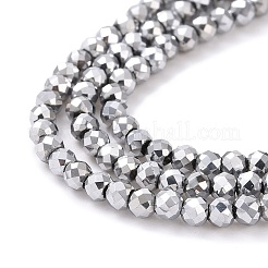 Electroplate Glass Beads Strands&nbsp;GLAA-H021-01B-FP08