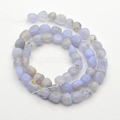 Natural Blue Lace Agate Bead Strands&nbsp;G-P070-12