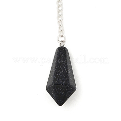 Synthetic Blue Goldstone Cone Pointed Dowsing Pendulums&nbsp;G-A249-02S-03