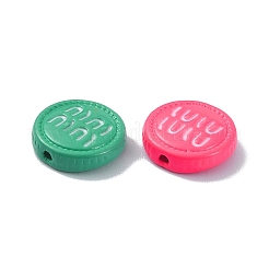 Spray Painted Alloy Beads&nbsp;PALLOY-Q445-18