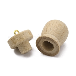 Wood Perfume Bottle Pendants&nbsp;WOOD-WH0030-43
