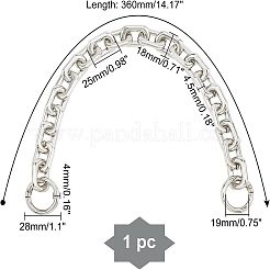 Bag Strap Chains&nbsp;PALLOY-WH0070-36P