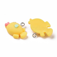 Opaque Resin Pendants&nbsp;RESI-G028-21P